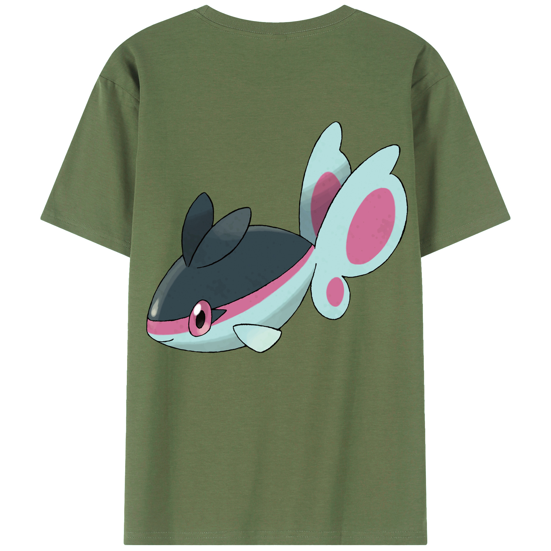 （画像用） ポケットモンスター Pokémon 綿100％ メンズ半袖Tシャツ（バックプリント） 通気性